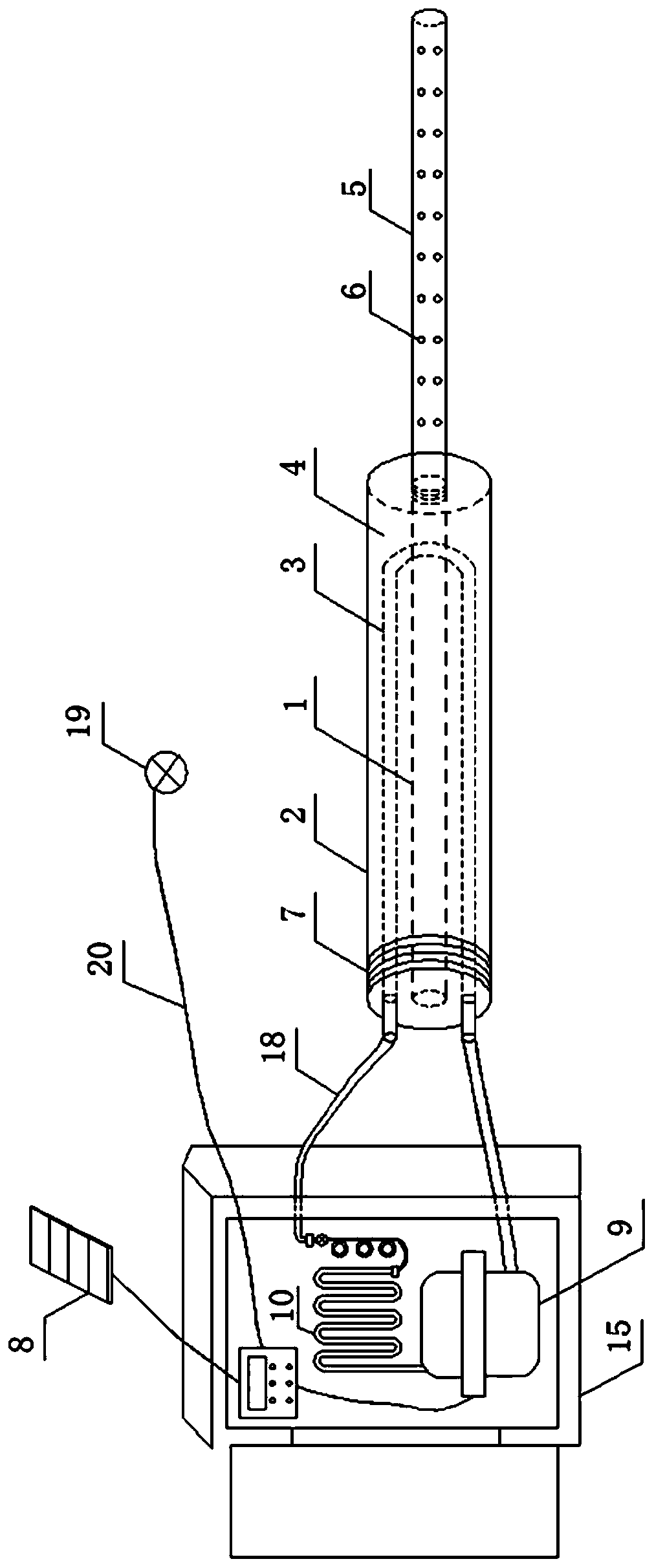 Self-cooling anchor rod system and construction method thereof
