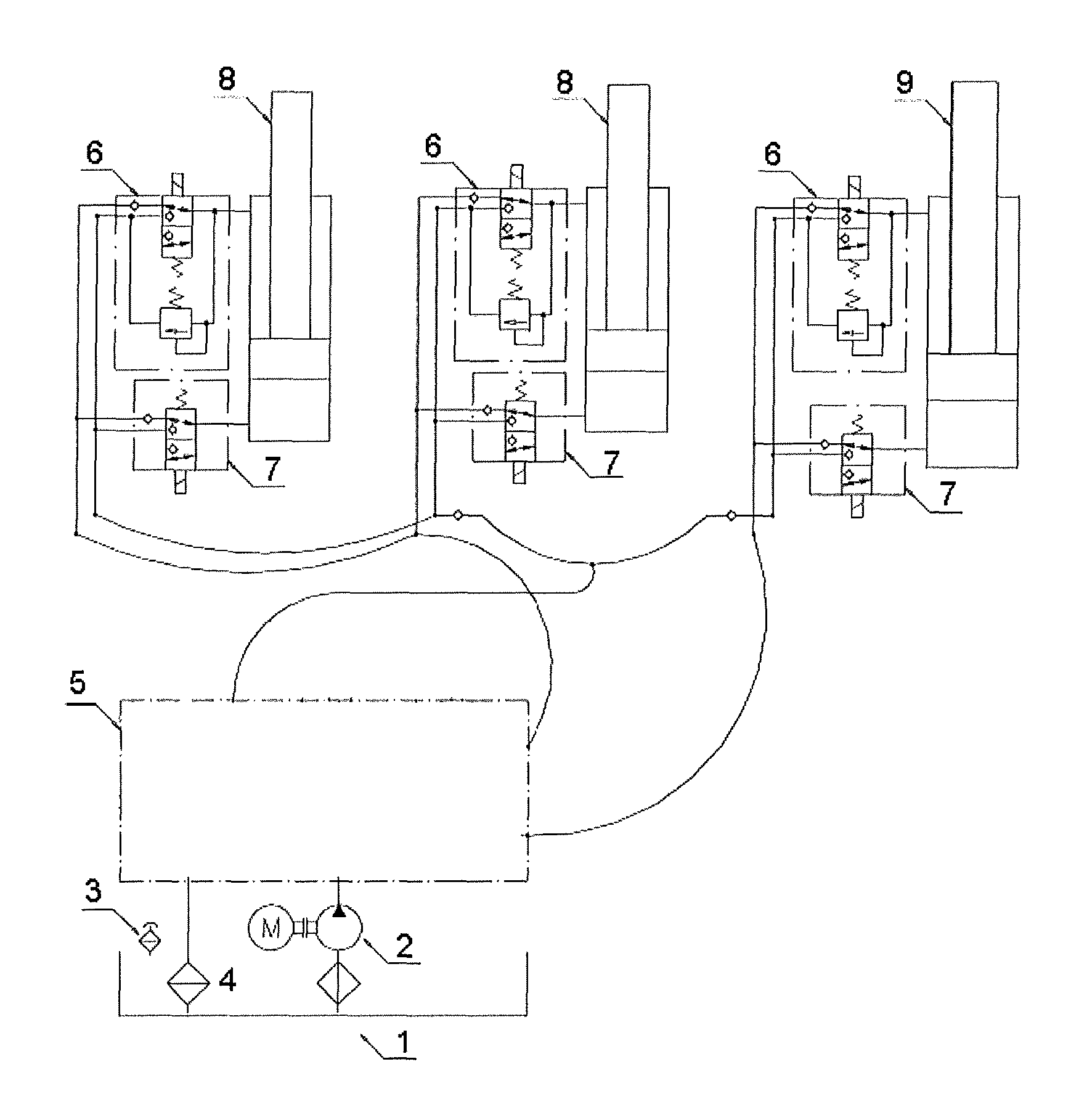 Solar tracker having oleo-hydraulic cylinders and method for operating same