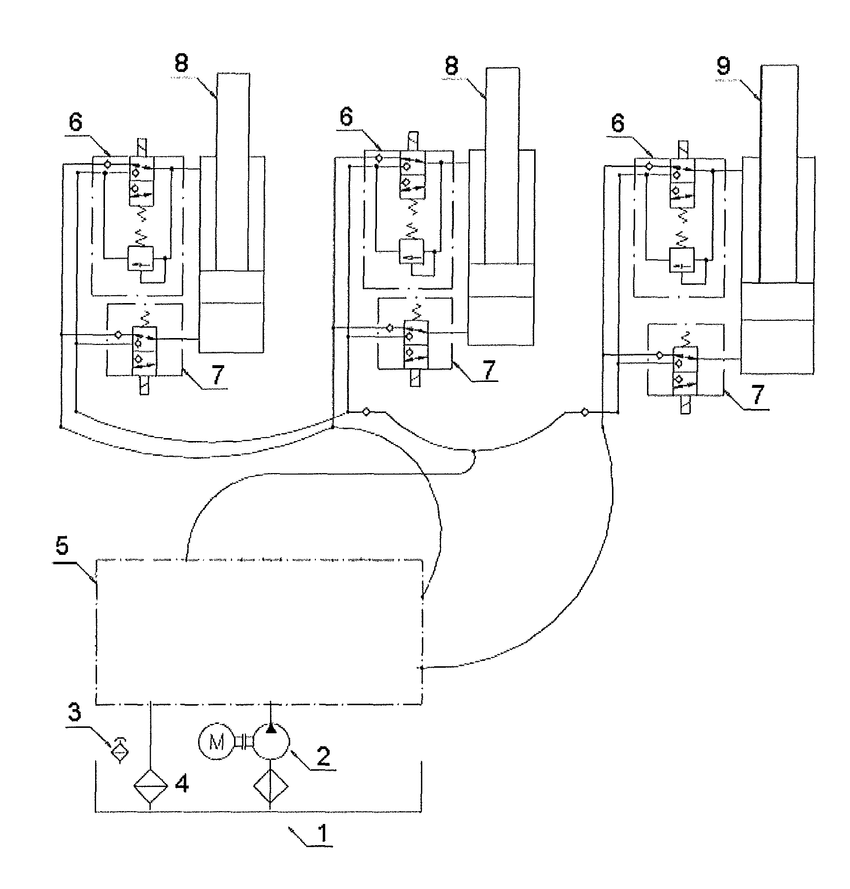 Solar tracker having oleo-hydraulic cylinders and method for operating same