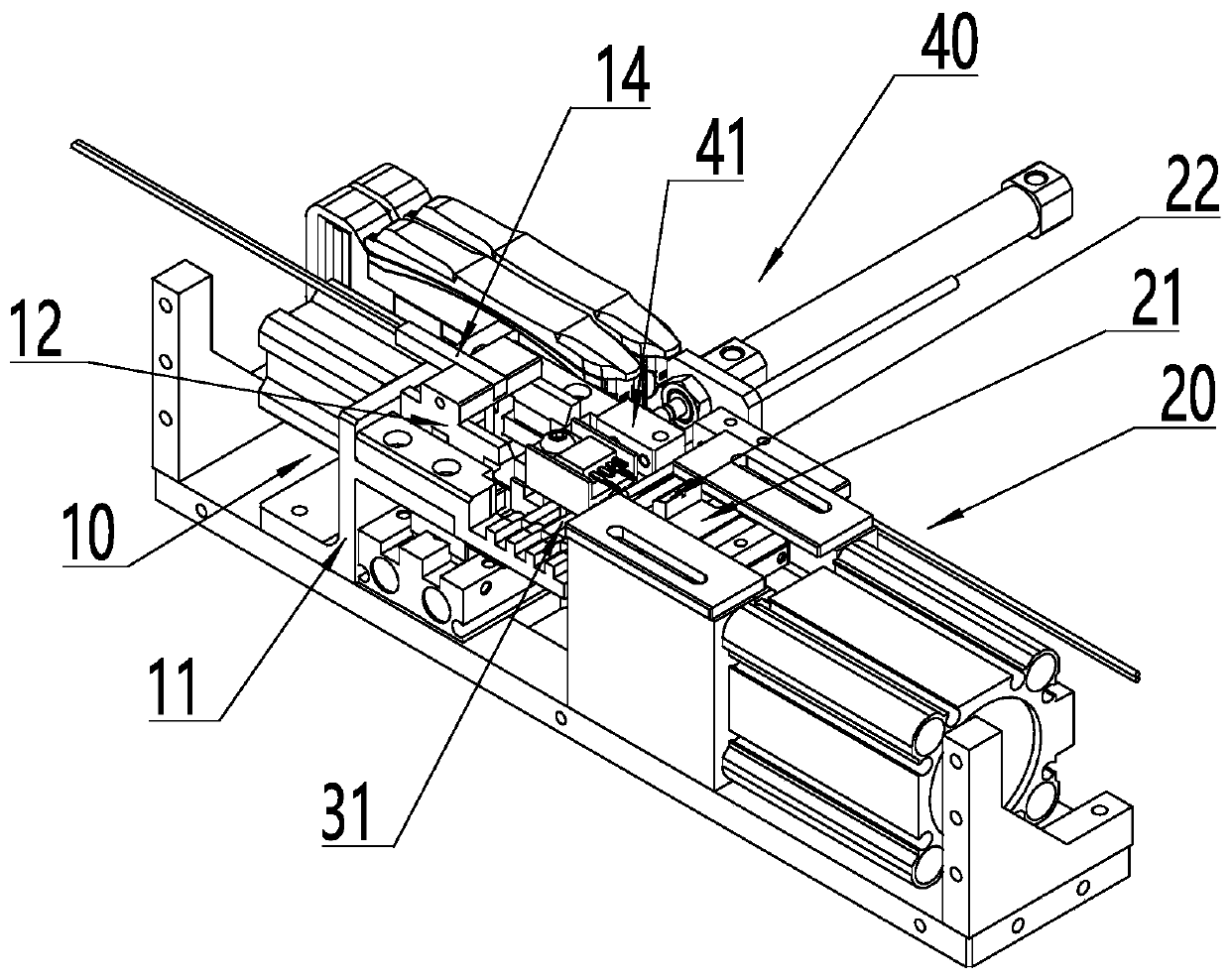Automatic pin bending mechanism of electronic element