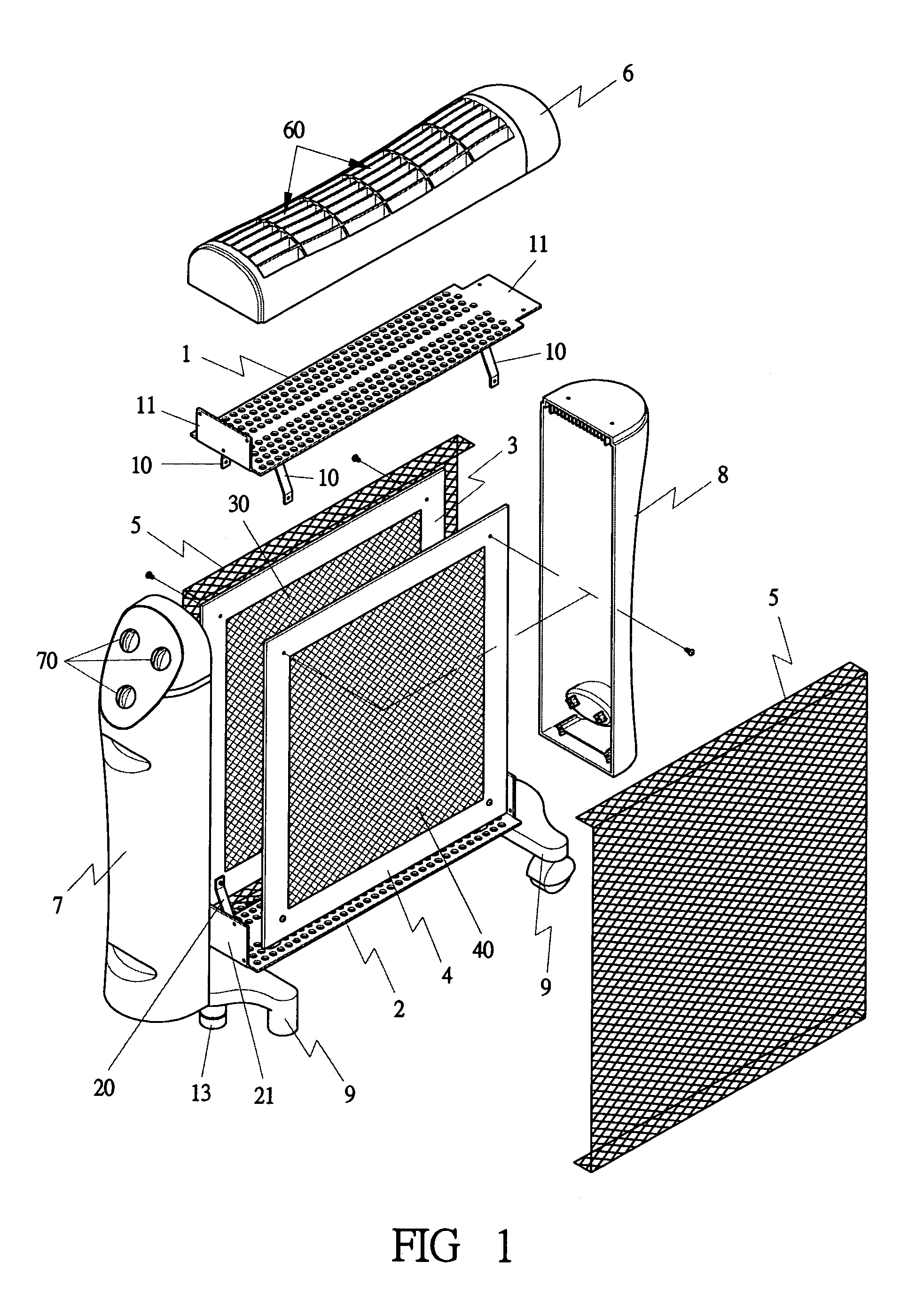 Convectional radial electric warmer