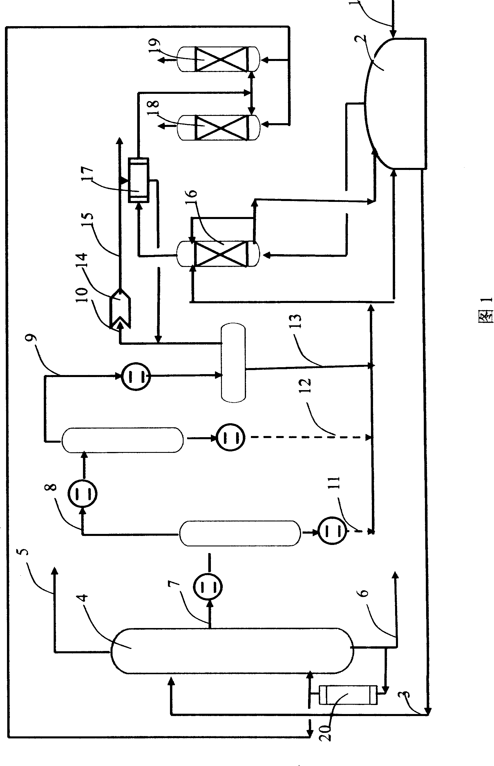 Processing method of sewage storage tank discharging gas