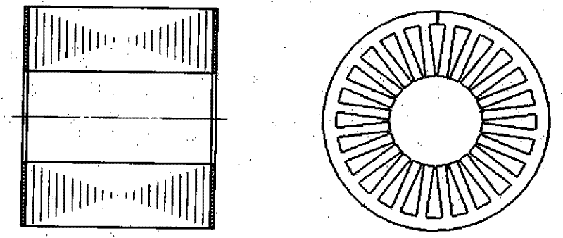 Adhesive filling and grinding processing method for stator-rotor iron core component of motor