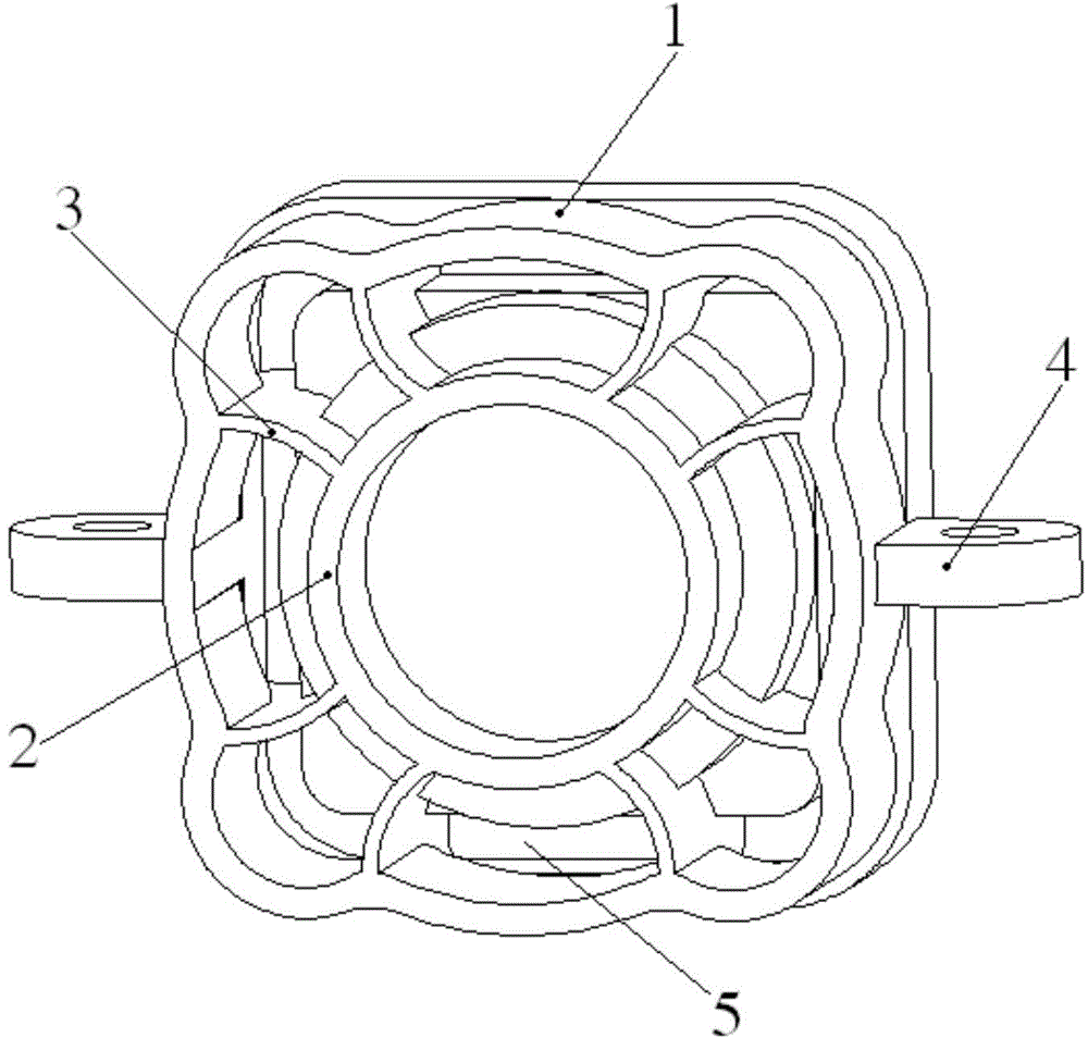 Shock-absorbing base and electromagnetic tea stove