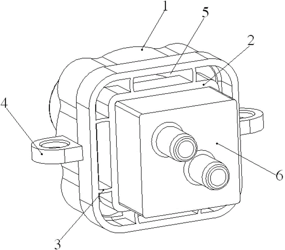 Shock-absorbing base and electromagnetic tea stove