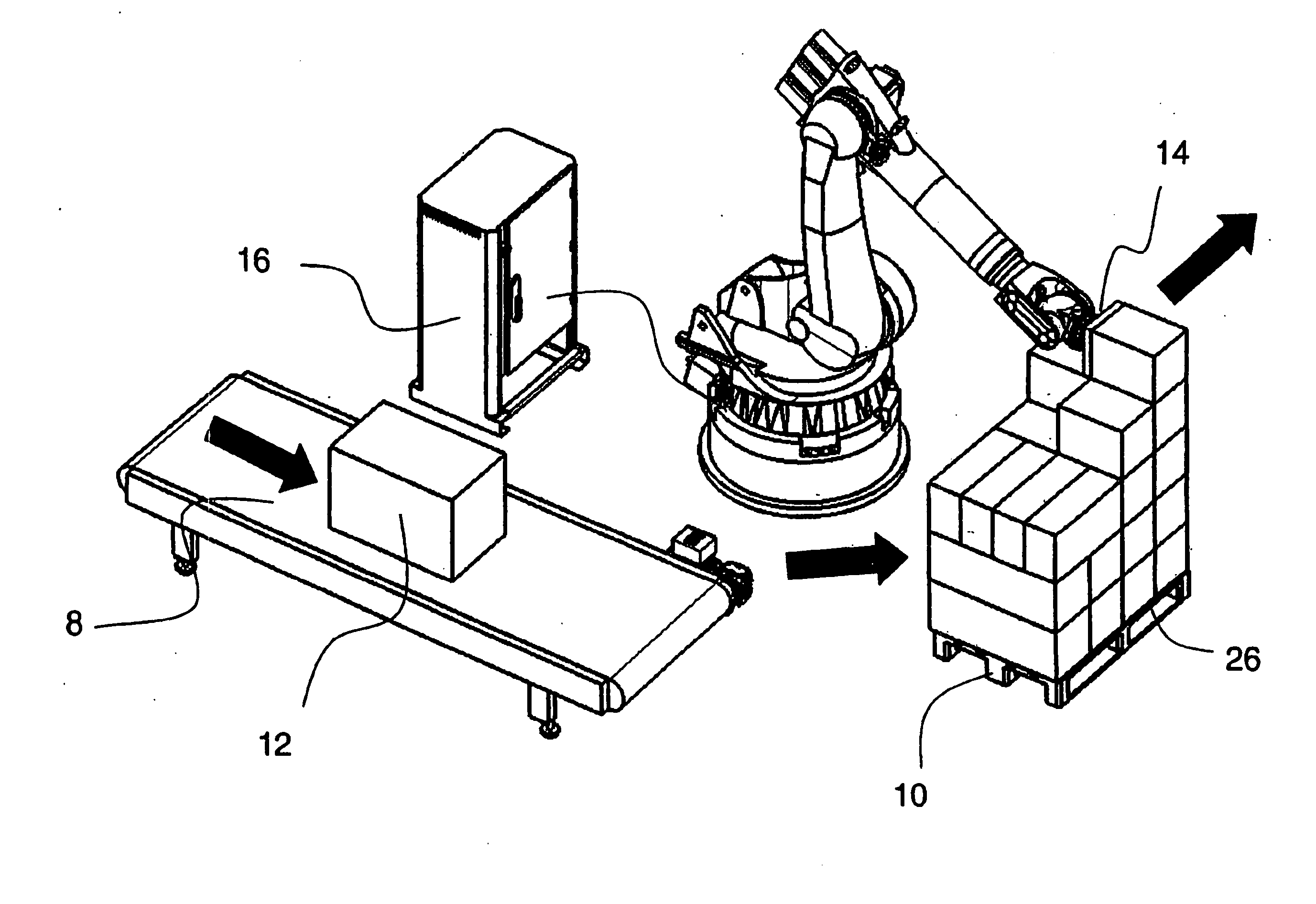 Robot system for loading equipment with general cargo units