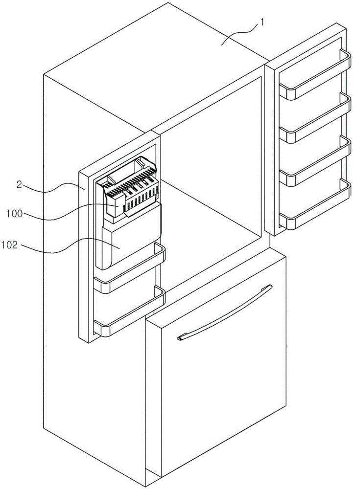 Refrigerator, ice maker and method for making ice