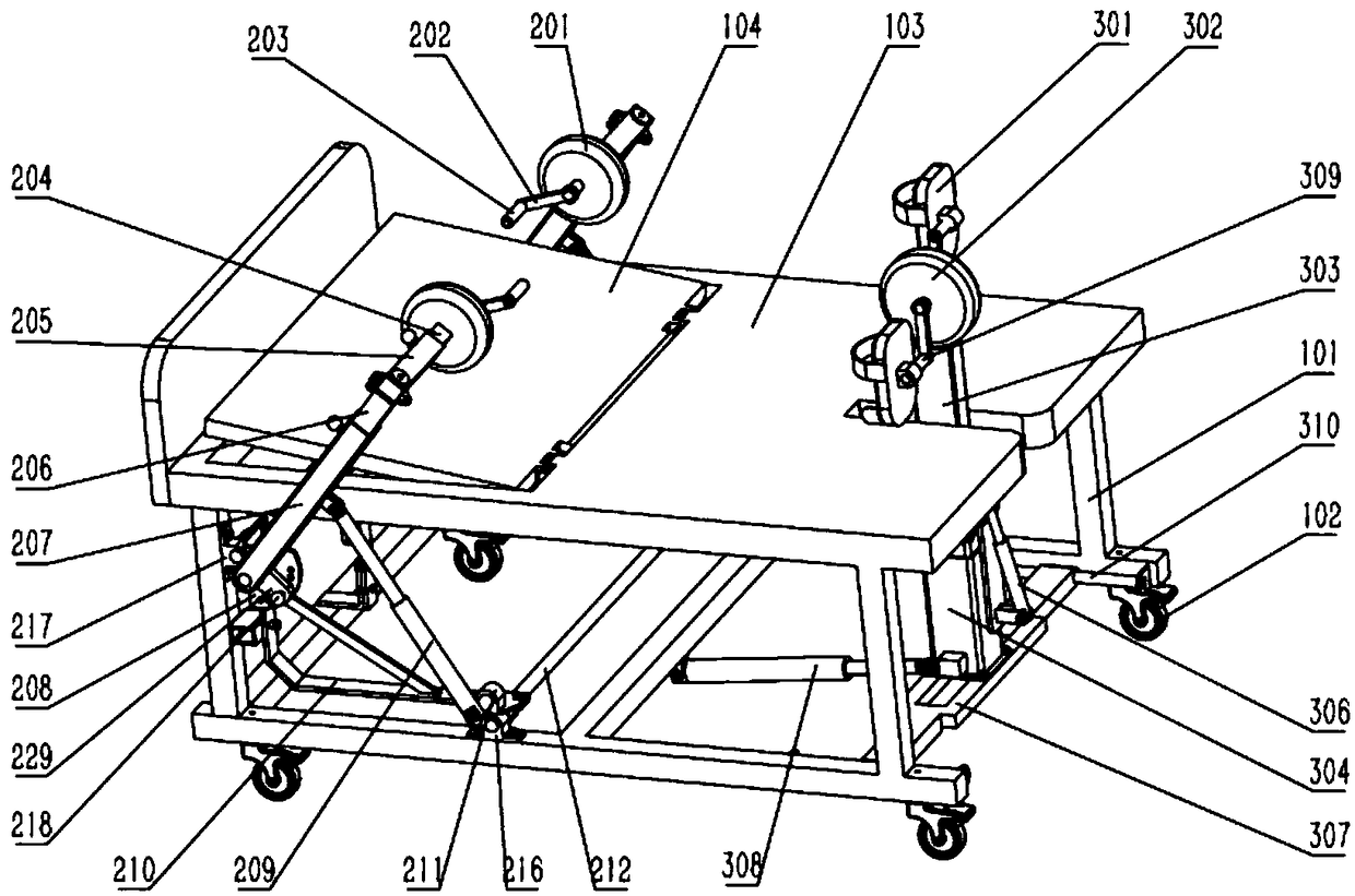 A rehabilitation training bed for comprehensive training of limbs
