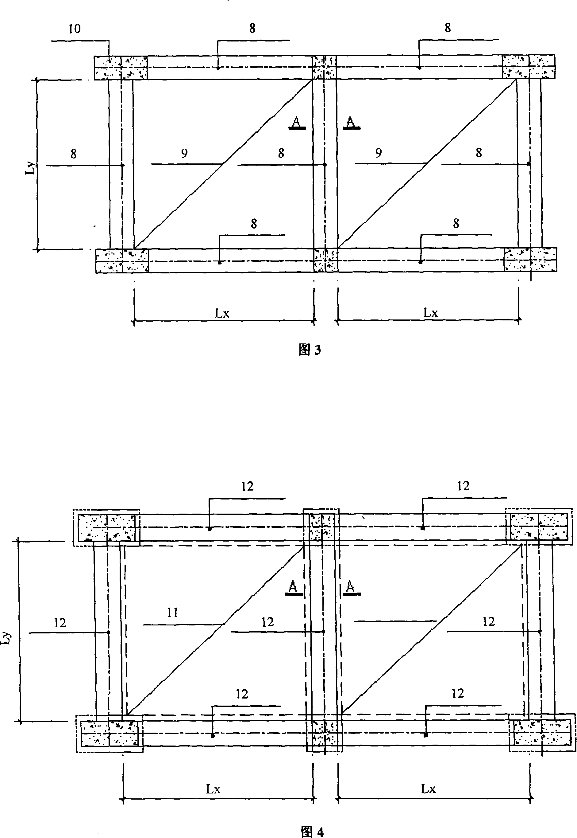 Large, middle span width roof hollow thermal insulation, heat insulation structure and construction method thereof