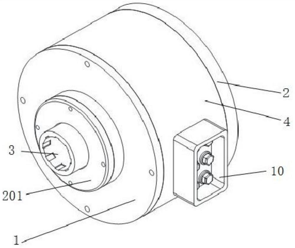 Inner curve motor with three-phase winding and magnetized cylinder body