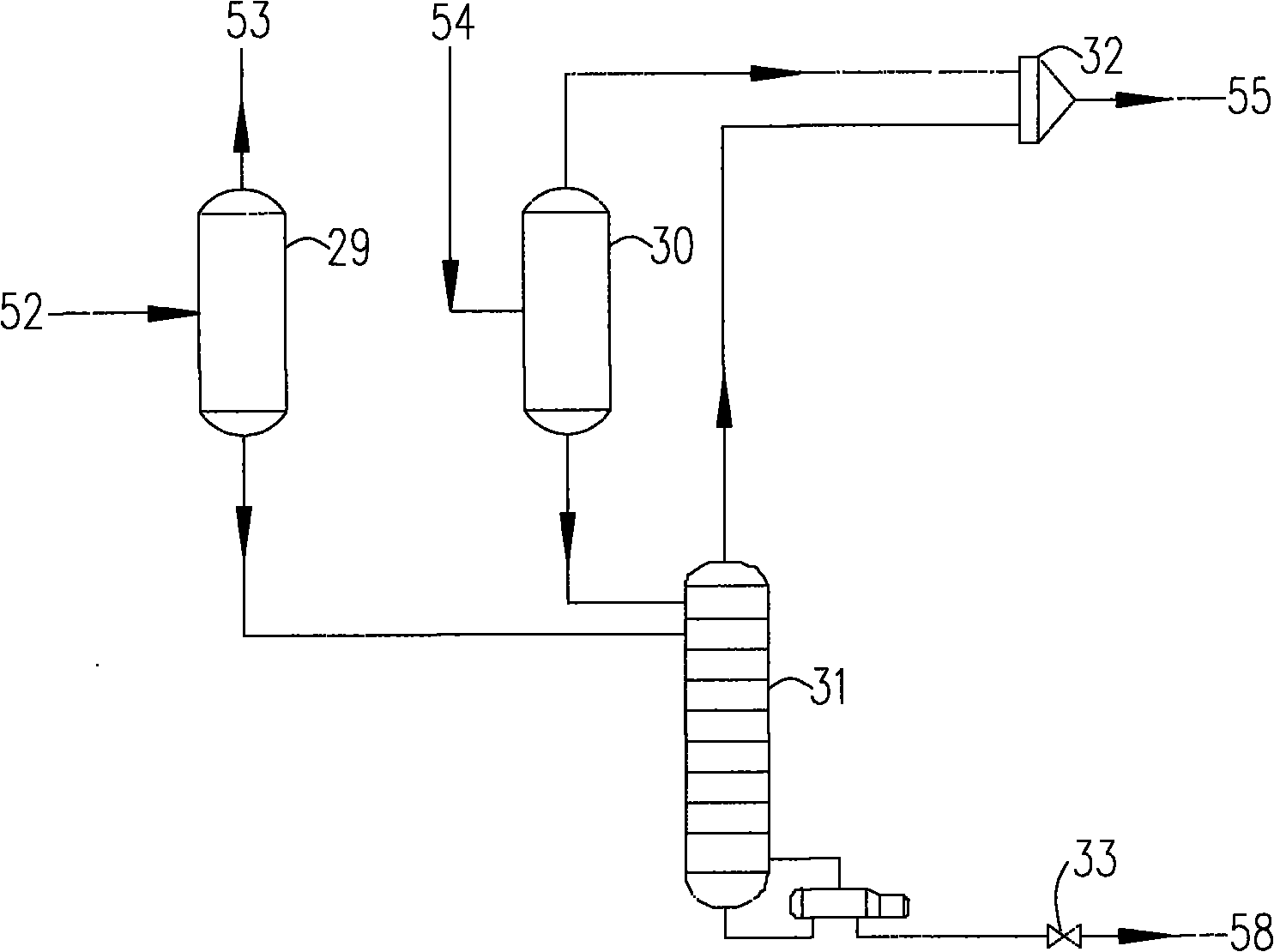 Process for compact natural gas liquefying and floating production