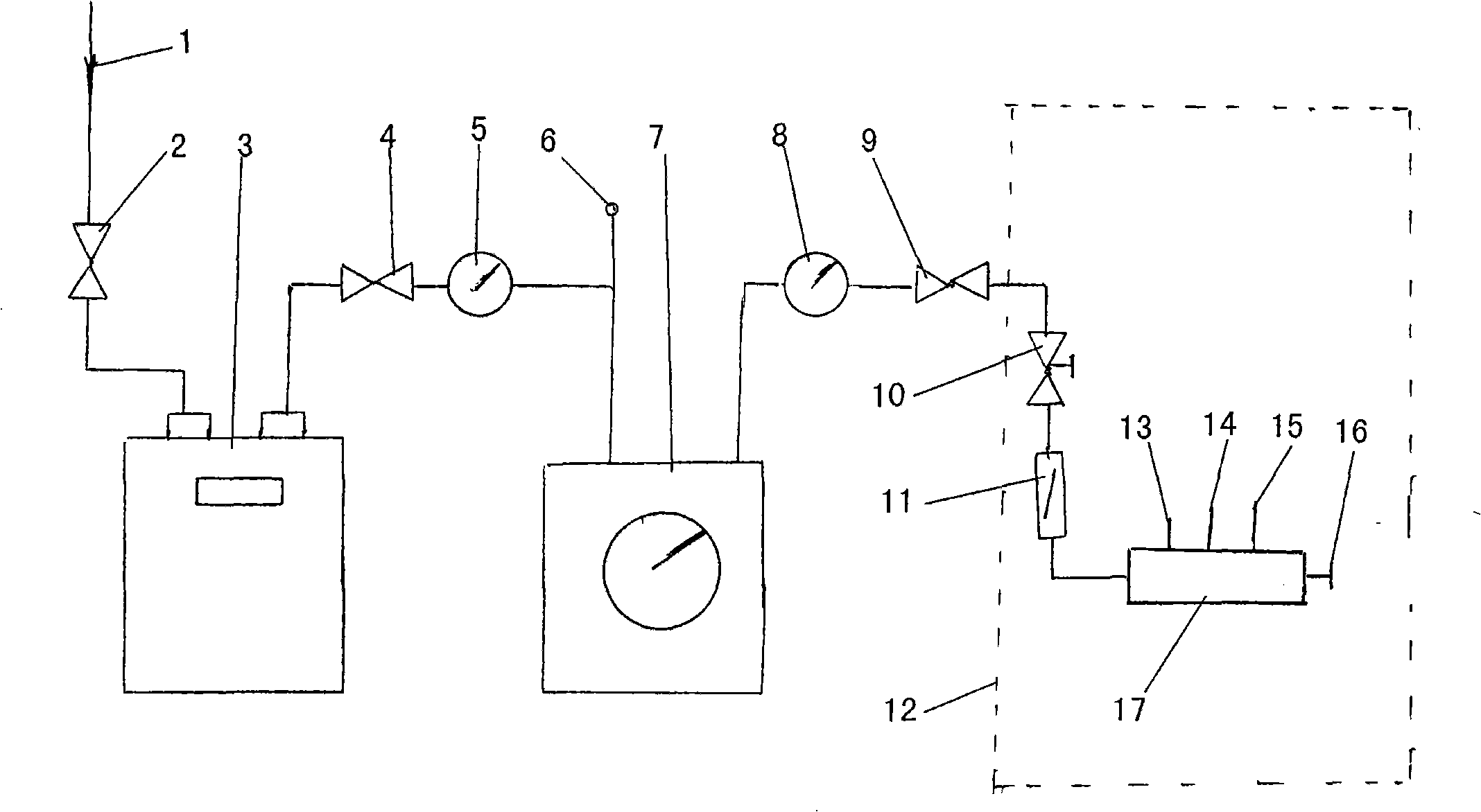 On-sit calibrating method and apparatus for gas meter for household use