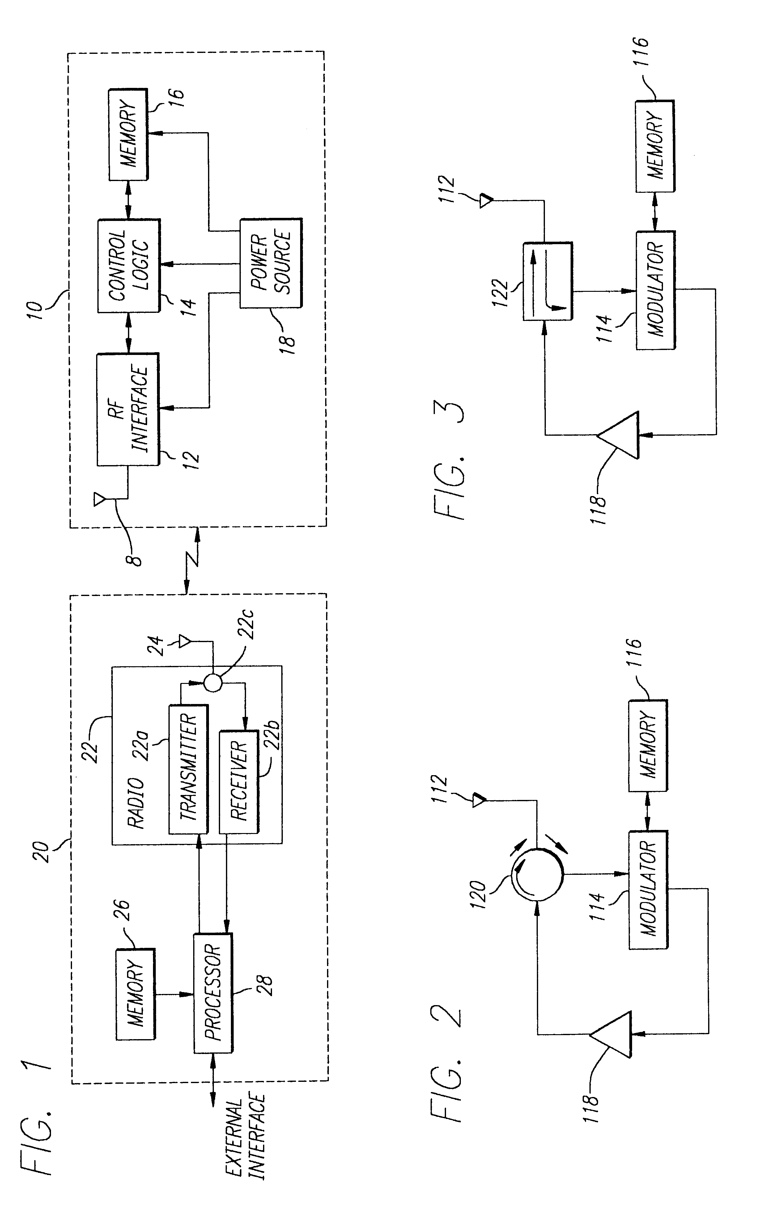 RFID transponder having active backscatter amplifier for re-transmitting a received signal