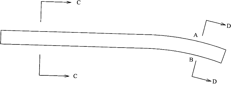 Dual-substrate triangular arc support-blade asymmetrically-combined rotary flexible shaft supporting tube