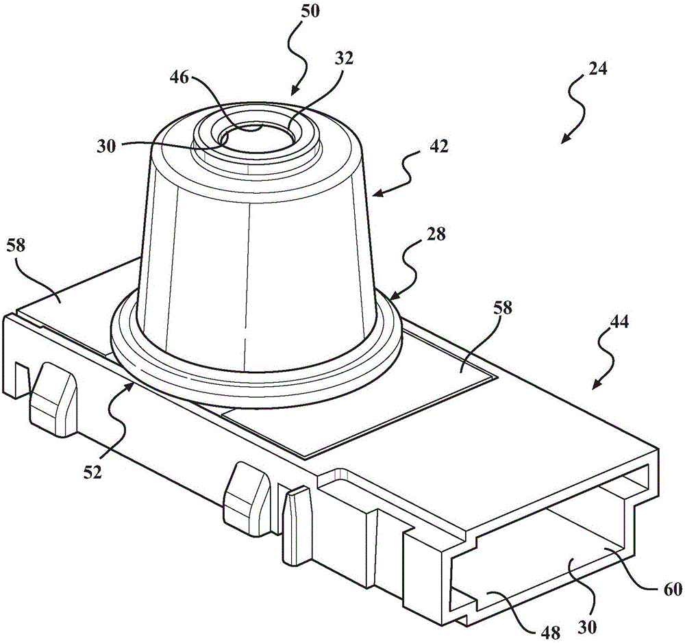 Illumination device for projecting light in a predetermined illumination pattern on a surface