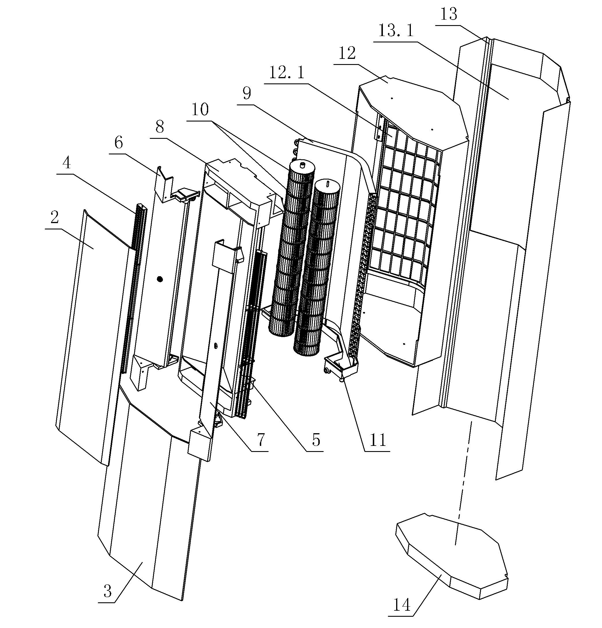 Indoor machine of two-tubular air conditioner