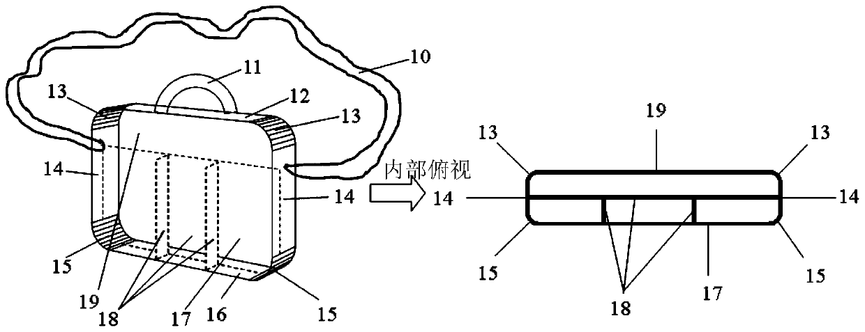 Electronic device package containing expanded flow component