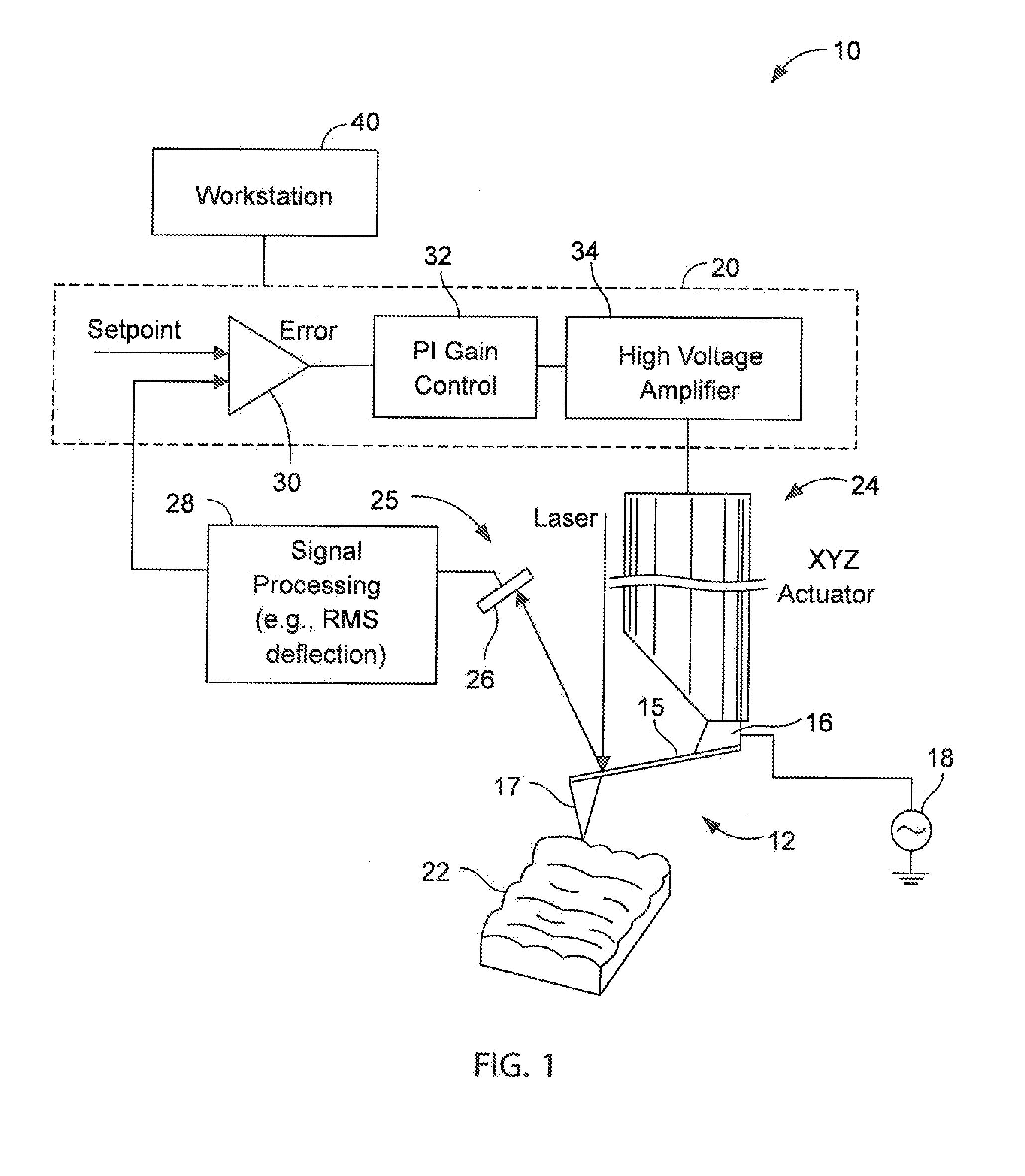 Method and apparatus for adaptive tracking using a scanning probe microscope