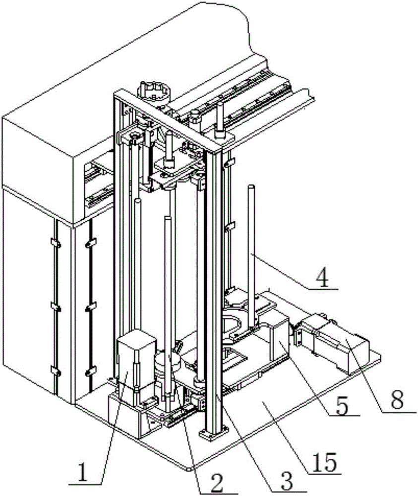 Charging device of punching machine hoisting feeding mechanism