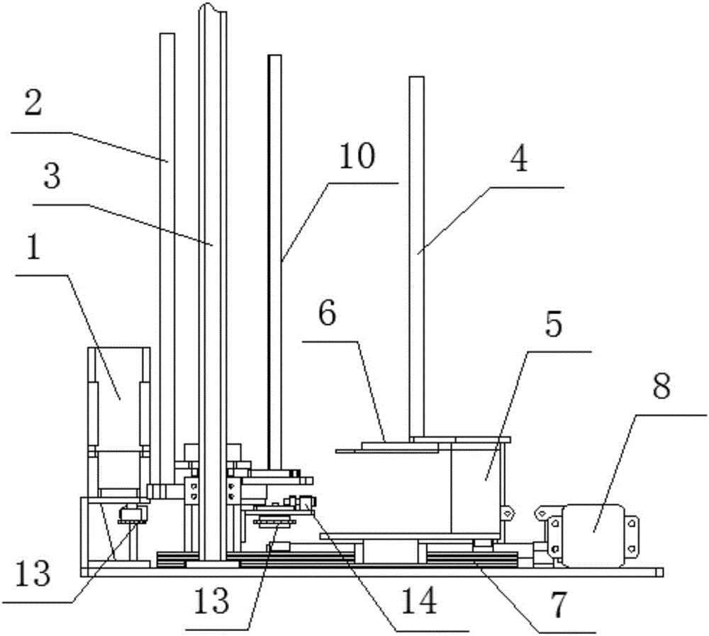 Charging device of punching machine hoisting feeding mechanism