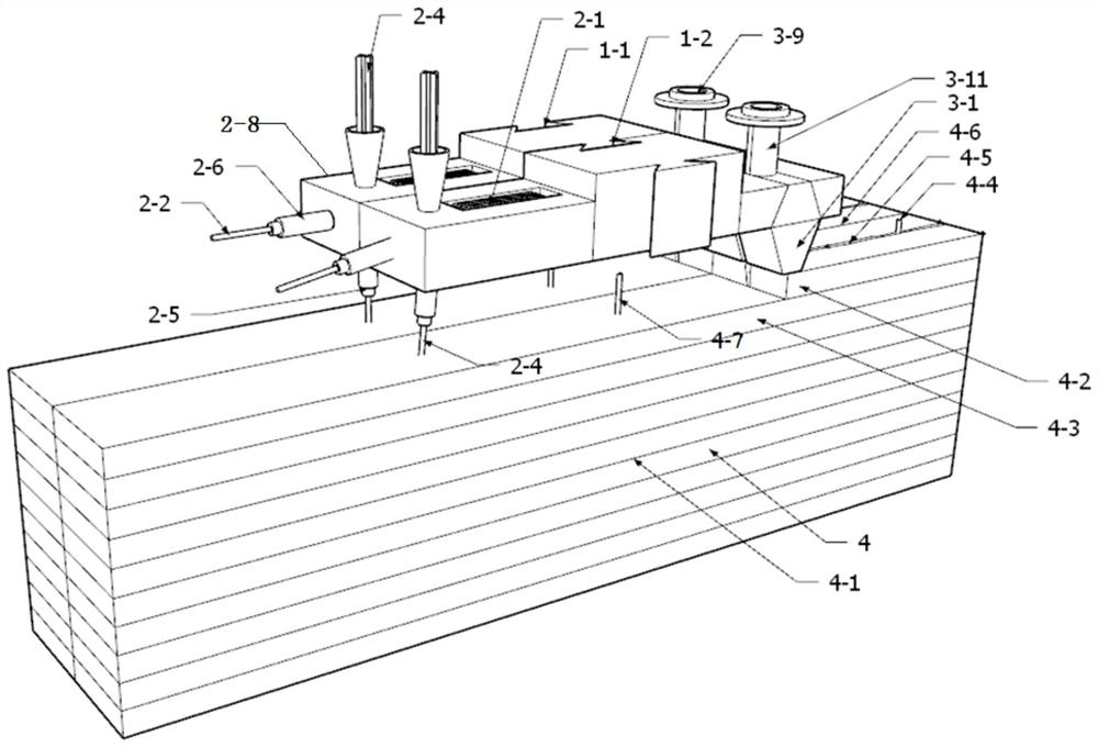 Composite nozzle for 3D printing similar physical model and its working method