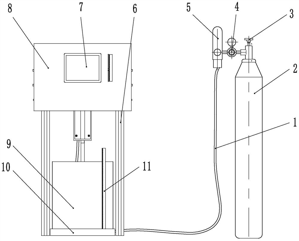 A vertical water simulation experimental device and experimental method for the purification process of aluminum melt