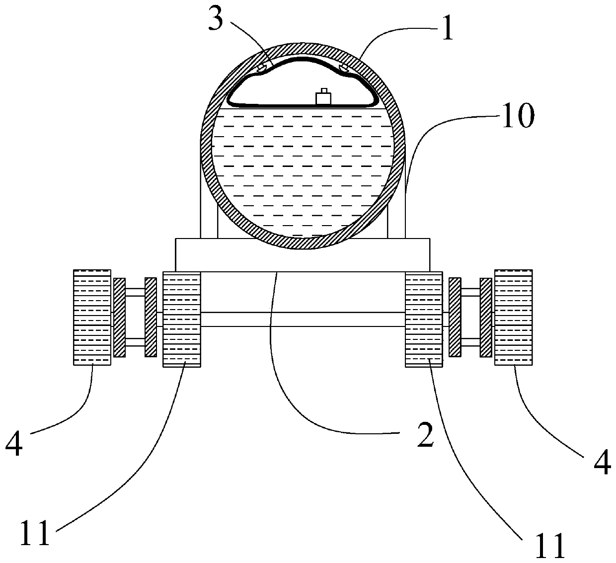 An airbag type anti-tipping device and system for tank trucks