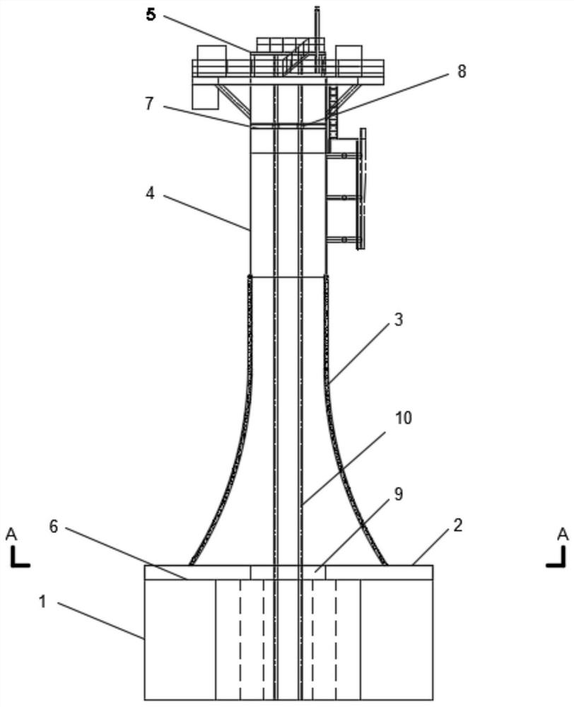 Integrated barrel foundation wellhead platform