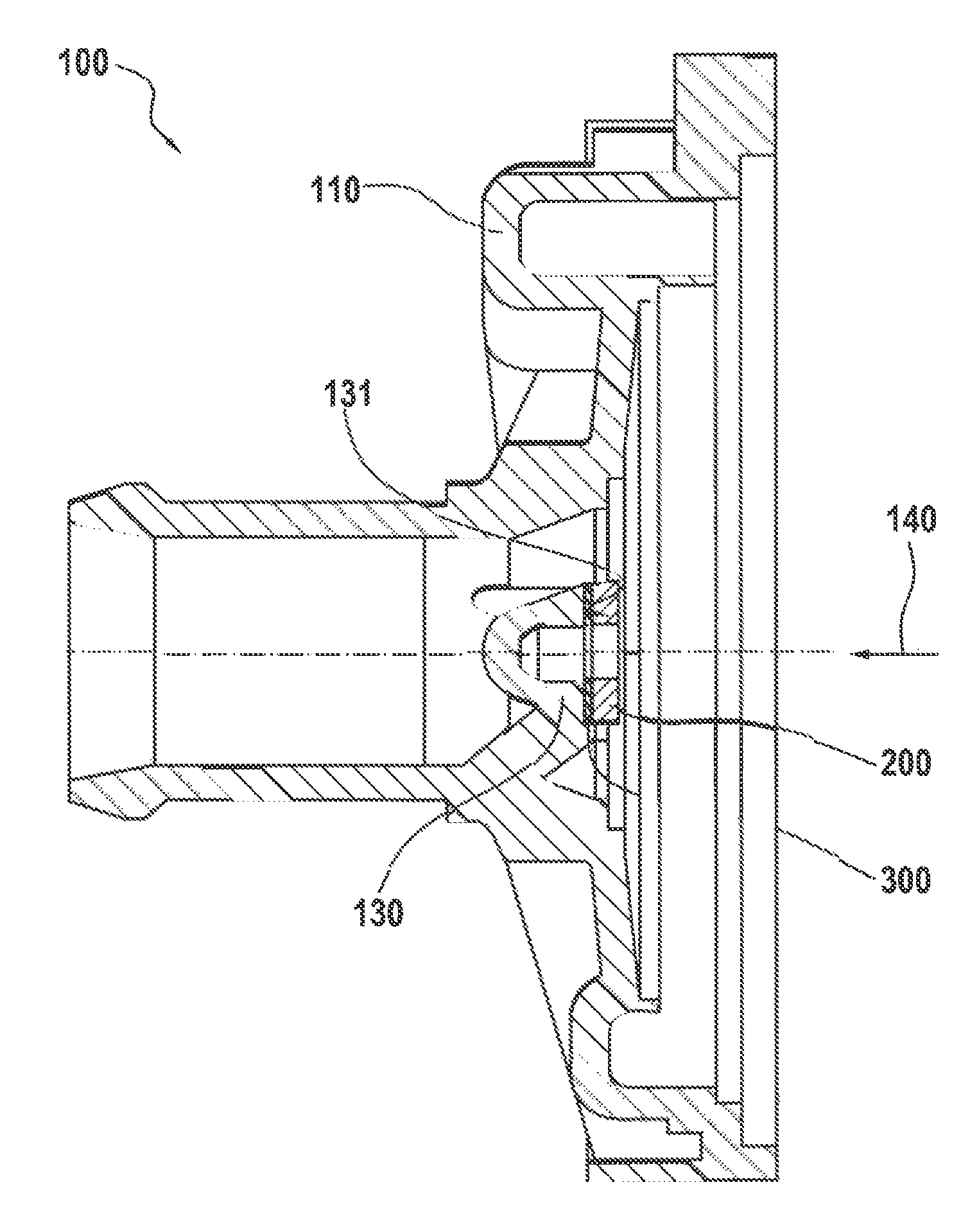 Liquid pump with axial thrust washer