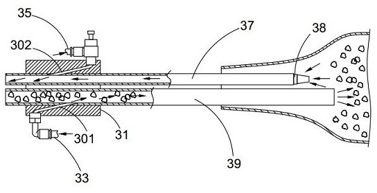 Down filling device and filling method thereof