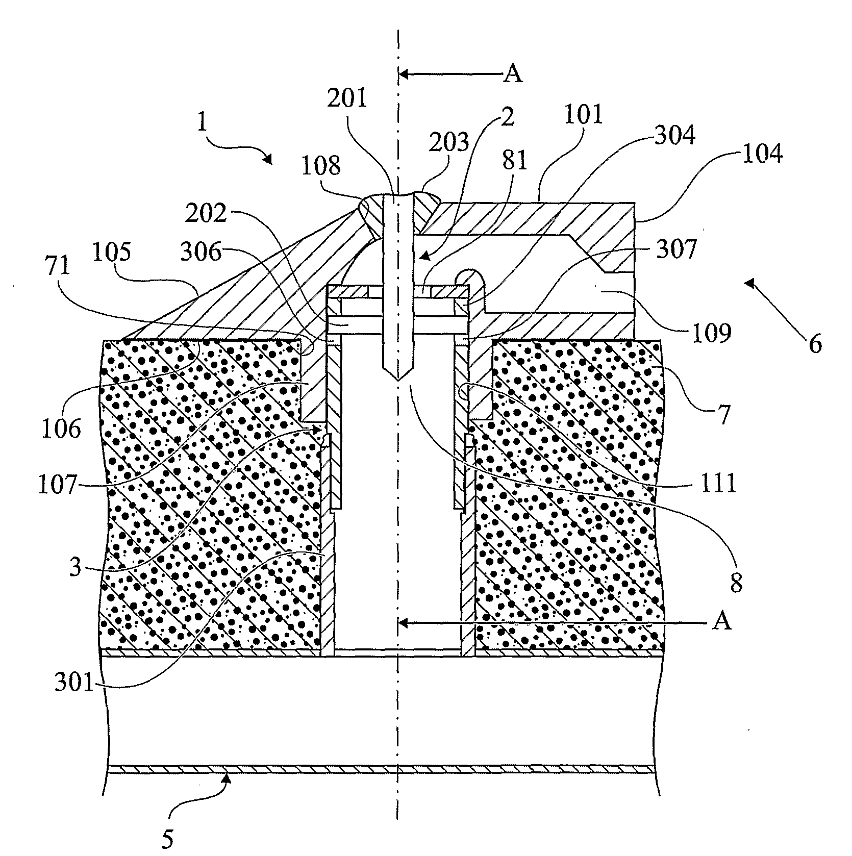 Air Nozzle With Fastening Means And Method For Fastening Of Said Nozzle