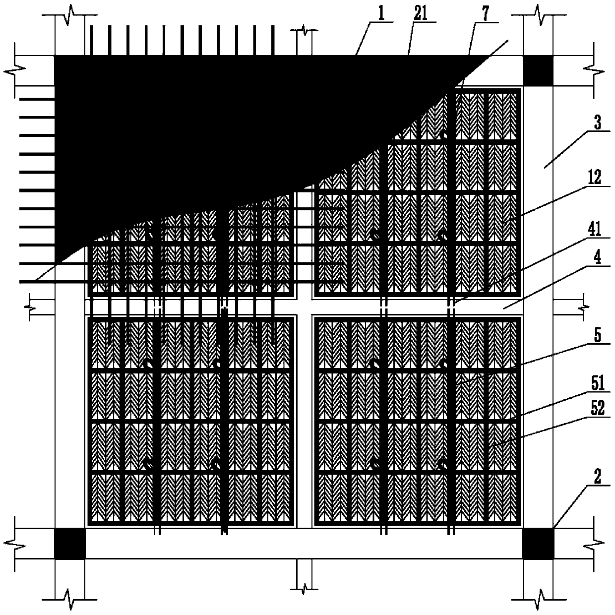 A prefabricated laminated cavity floor