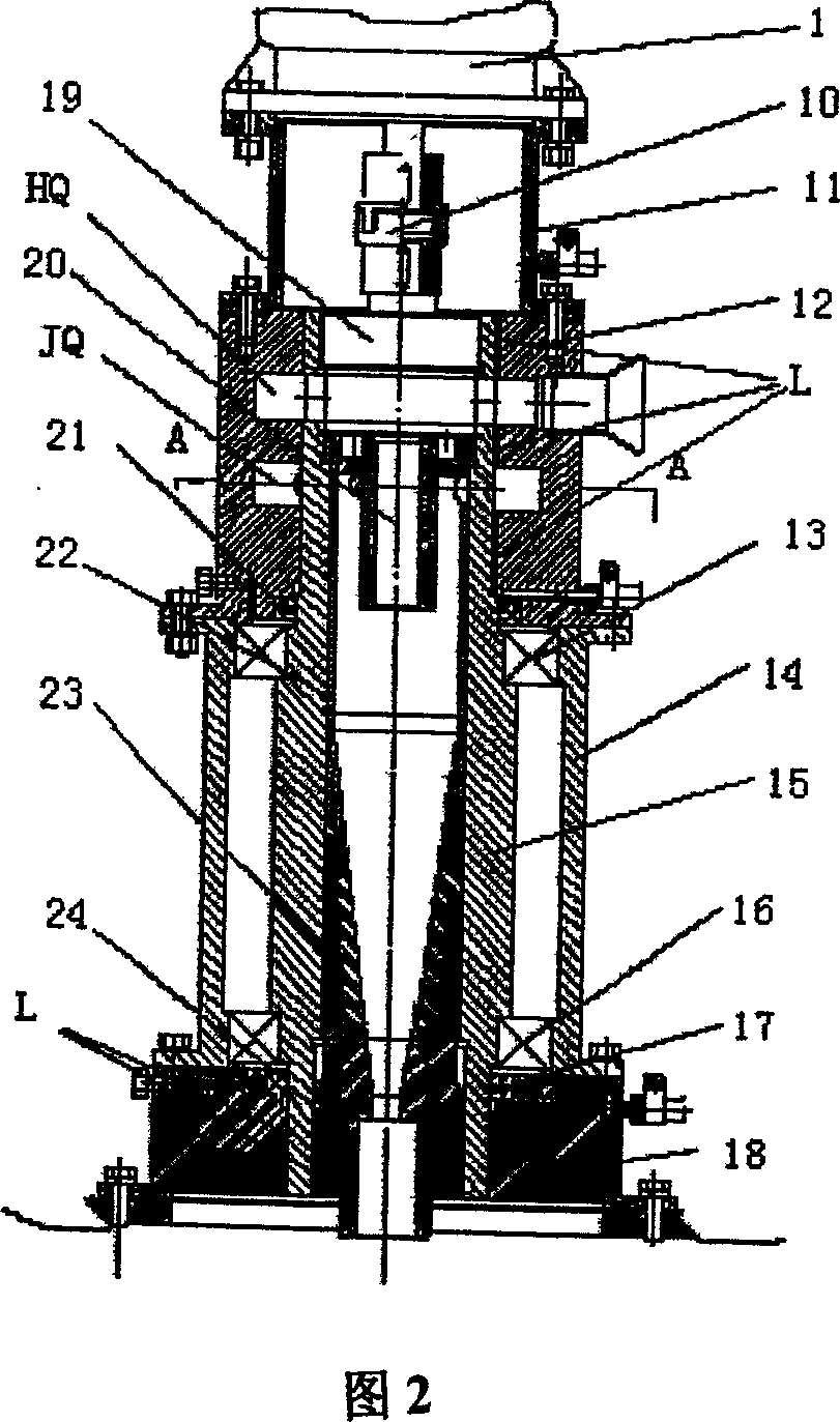 Vertical dynamic cyclone device