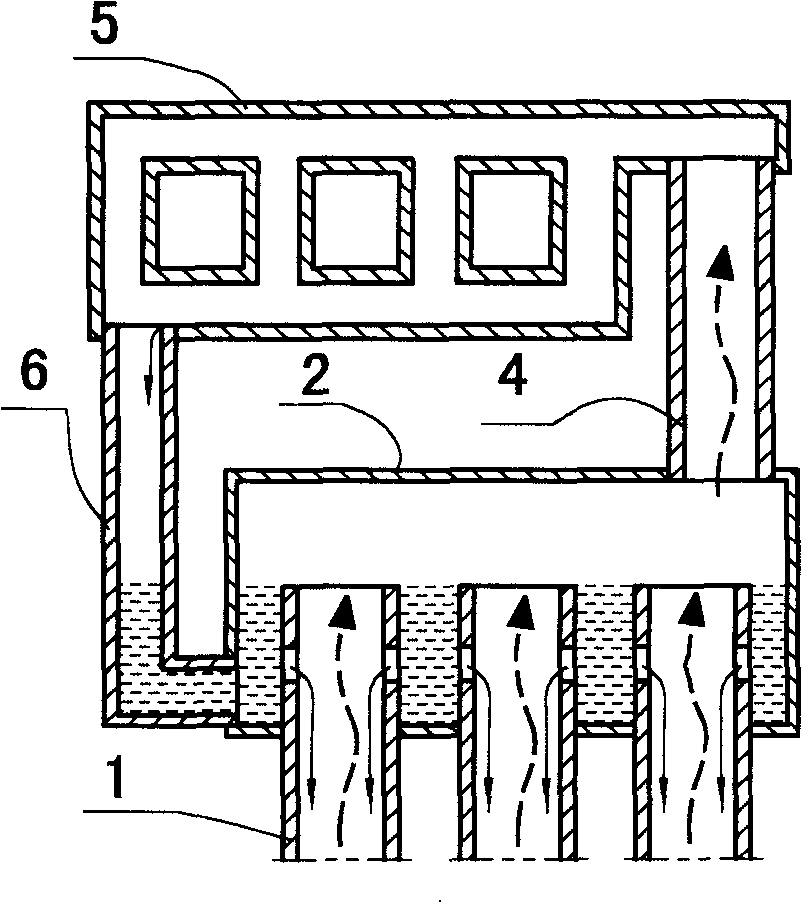 Evaporator and heat absorber of separated gravity hot pipe