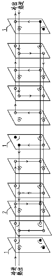 Dual-flow-path plate heat exchanger capable of changing flowing direction of heat exchange media twice