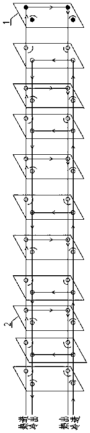 Dual-flow-path plate heat exchanger capable of changing flowing direction of heat exchange media twice