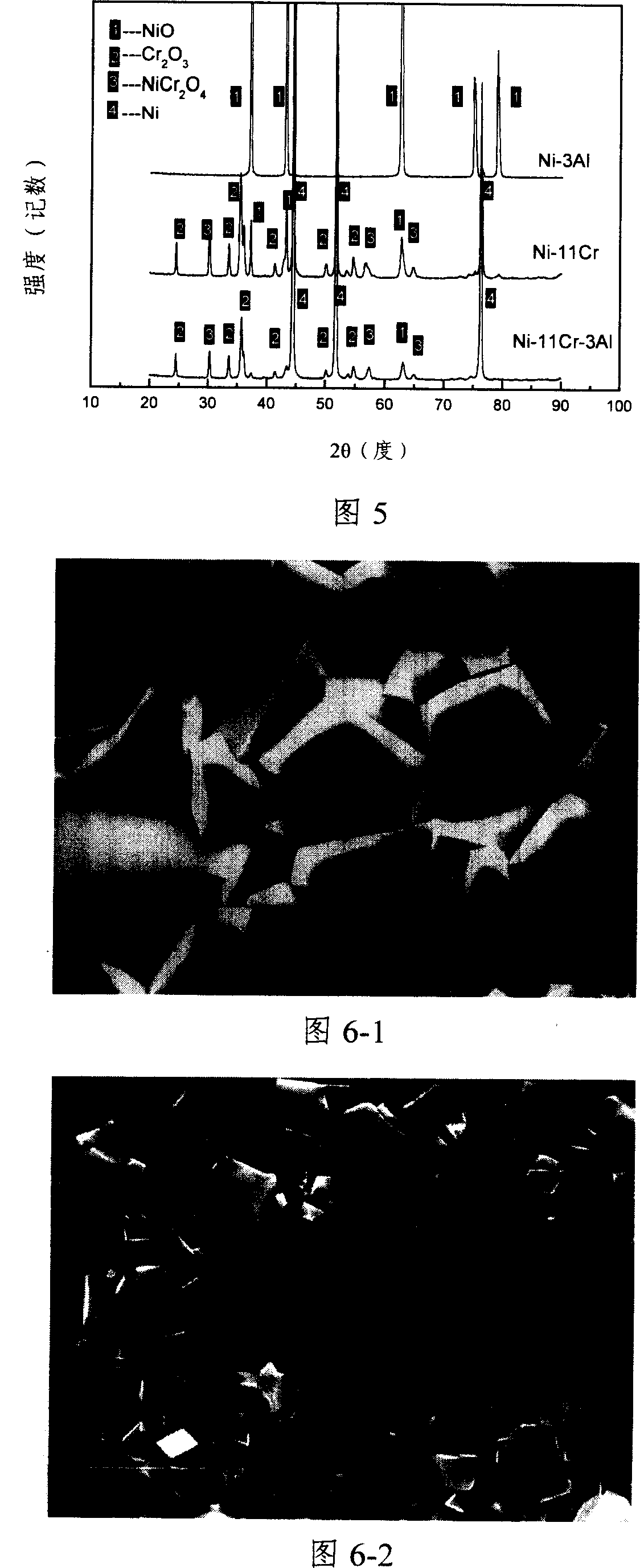 Thermally-grown Cr2O3 or Al2O3 film type M-Cr-Al nano composite coating and method for preparing same and application thereof