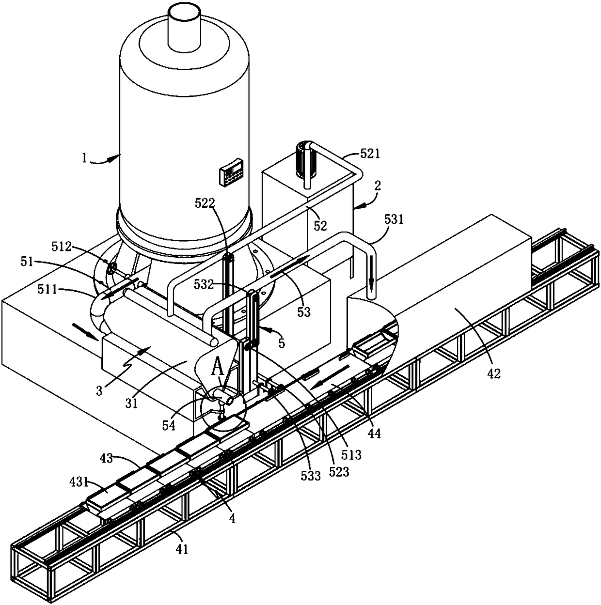 An automated continuous foam molding production process