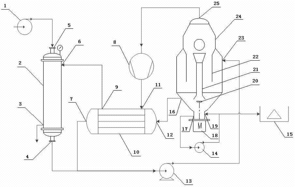 Evaporative crystallization device for extracting ammonium salt by utilizing vapor recompression technique