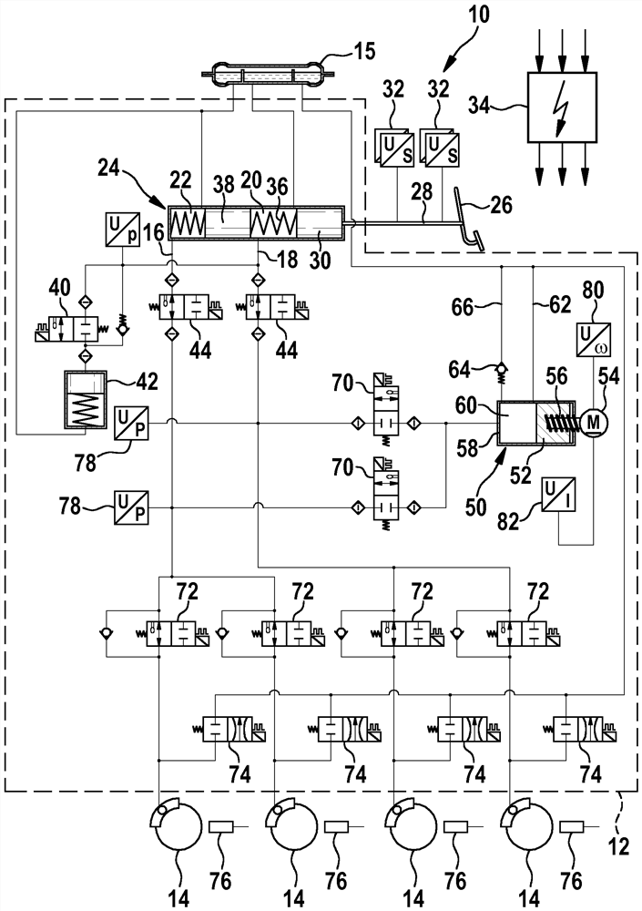 Method for controlling electronic slip-controllable brake system for motor vehicle