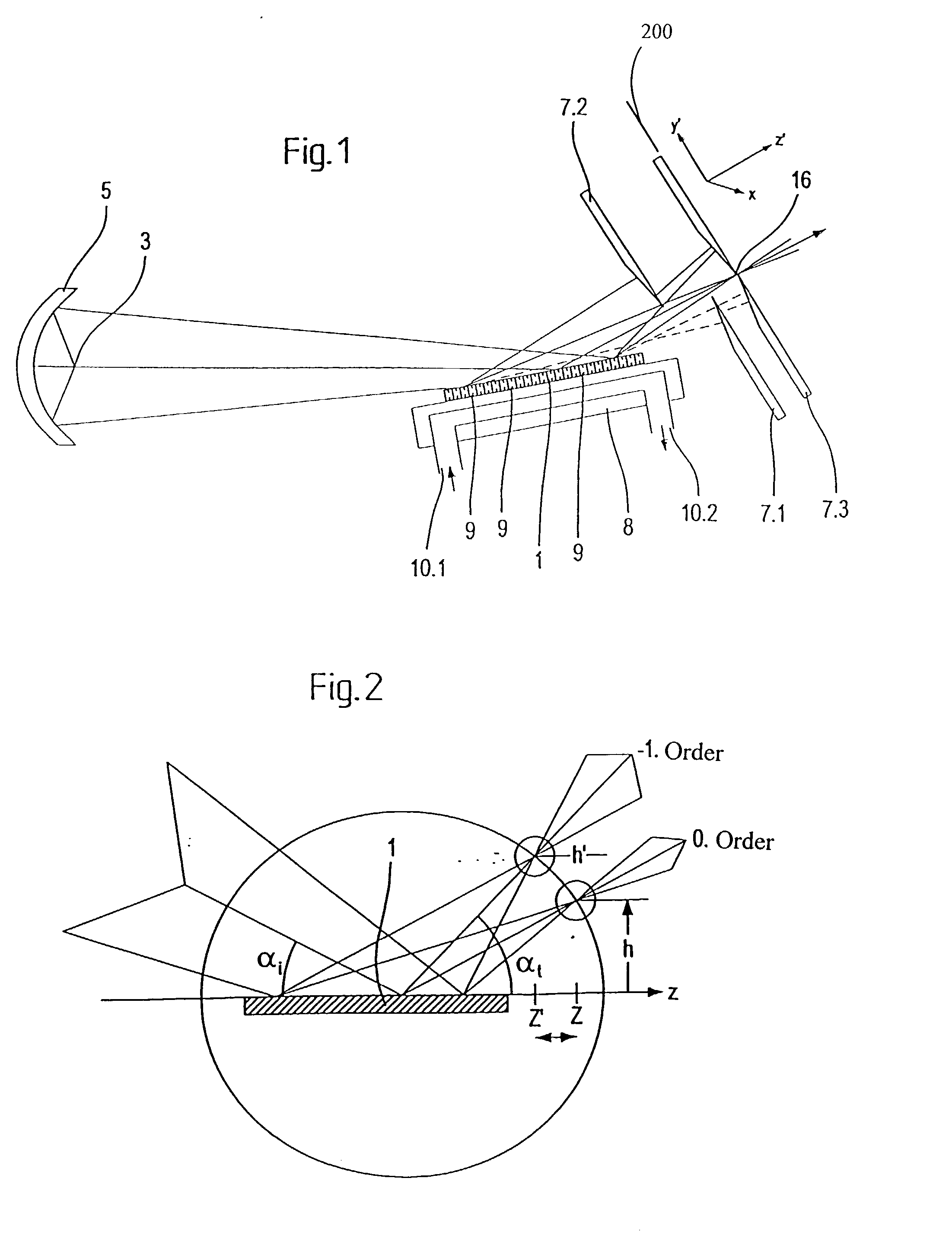 Illumination system with a plurality of individual gratings