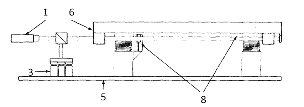 Spring vibration isolation platform on basis of air floatation zero-position reference and laser auto-collimation measurement