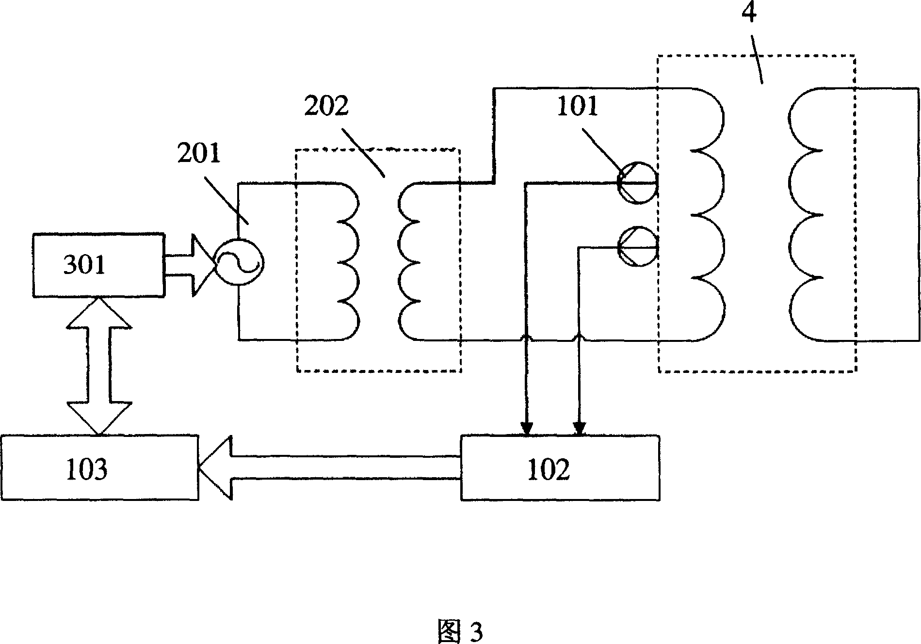 Device for detecting transformer winding state utilizing sweep frequency power source exciting
