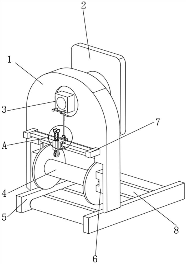 Wire winding support of tire bead steel wire winding machine