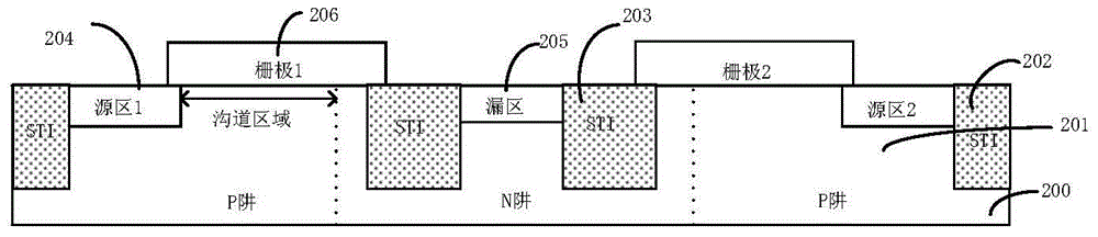 FinFET parasitic lateral double-diffused semiconductor device