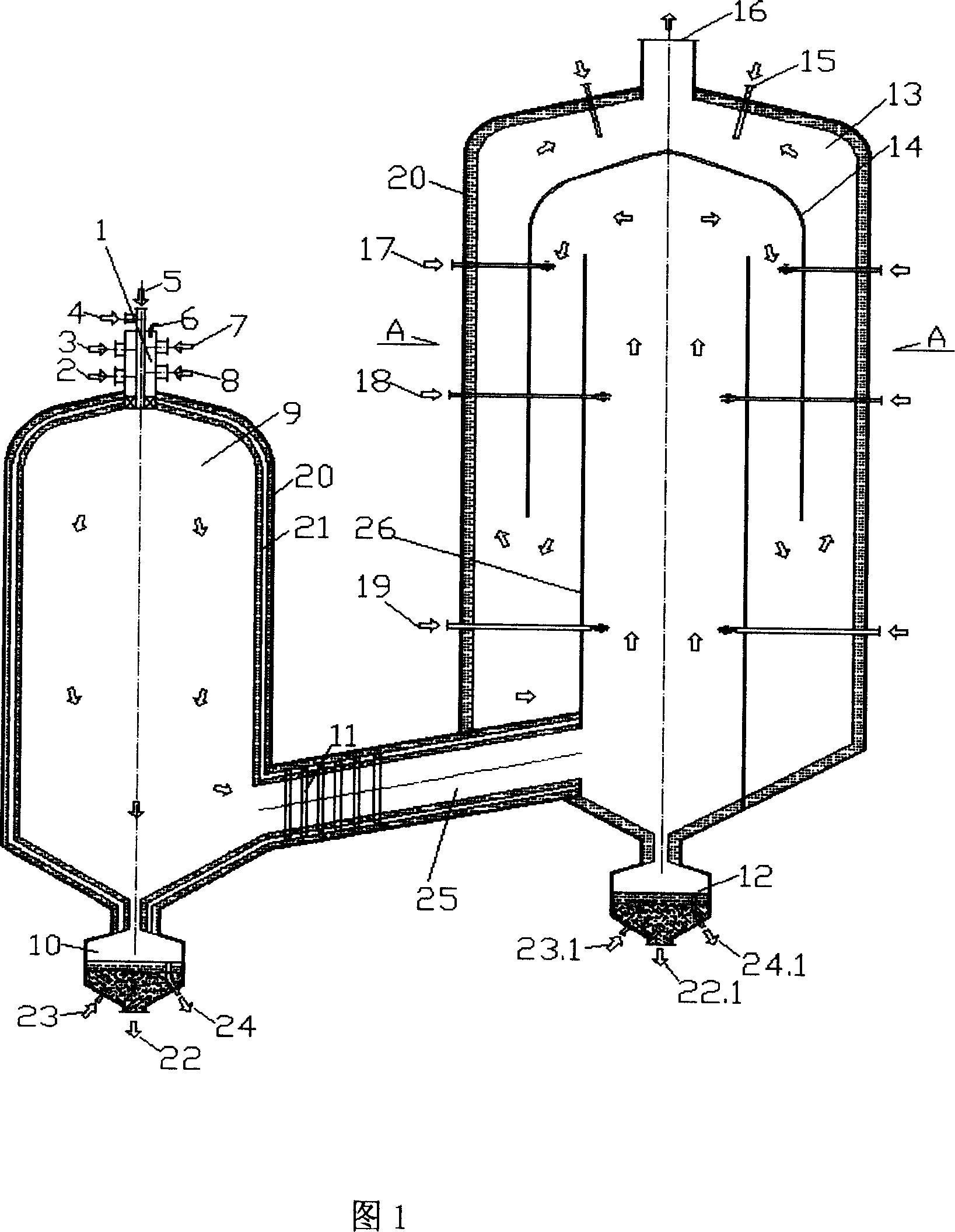 High temperature gasifying method for solid carbon raw material