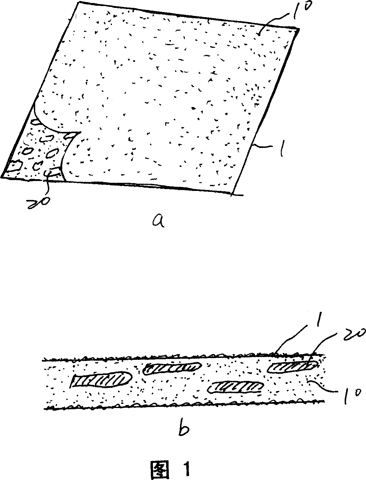 Anticounterfeit paper containing sheet material and manufacturing method thereof