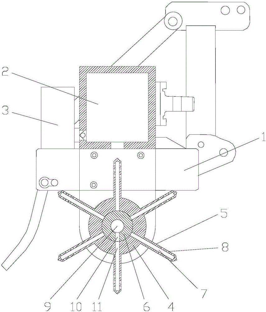 Impact type loosening and ploughing device