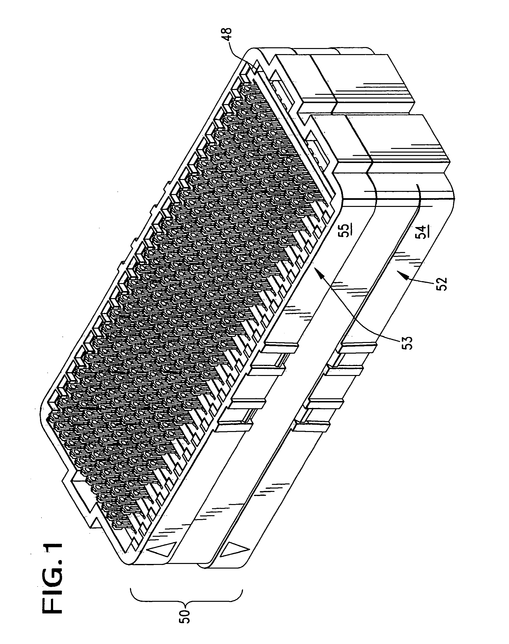 Connector with improved dual beam contacts