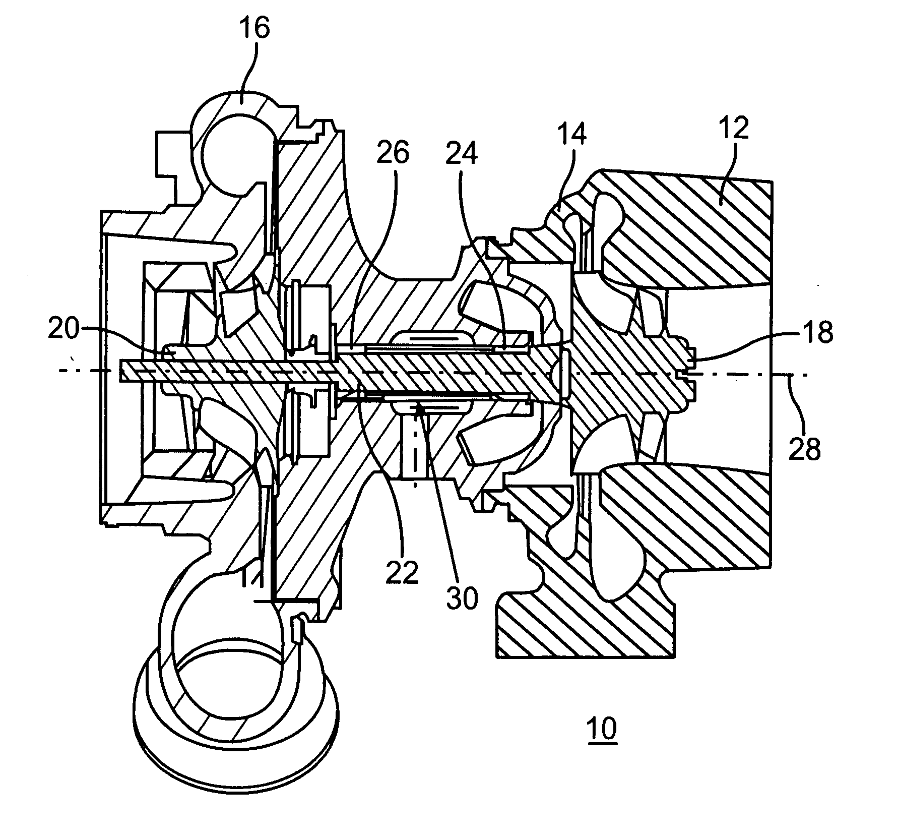 Sleeve element for axially fixing a bearing and exhaust gas turbocharger